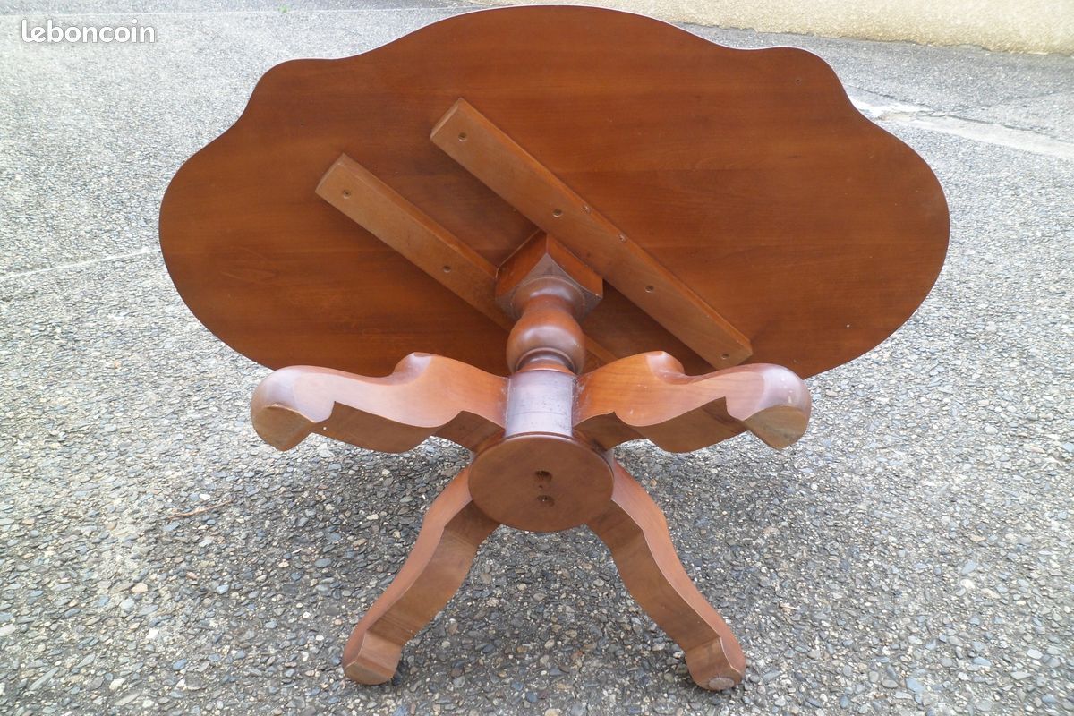 Table de salon rustique ovale en chêne massif (image 3)