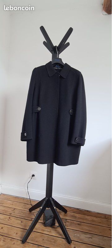 Manteau Blazer ESCADA En Laine Noire - Taille DE36 (US6/M) - Neuf Sans étiquettes - Coupe Regular