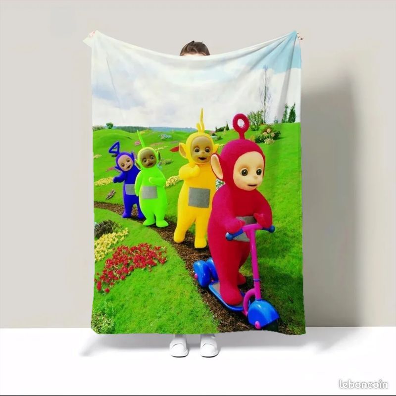 Coupon De Tissu Matelassé Télétubbies - 100 X 170 Cm - Coton Multicolore - Occasion Parfait état
