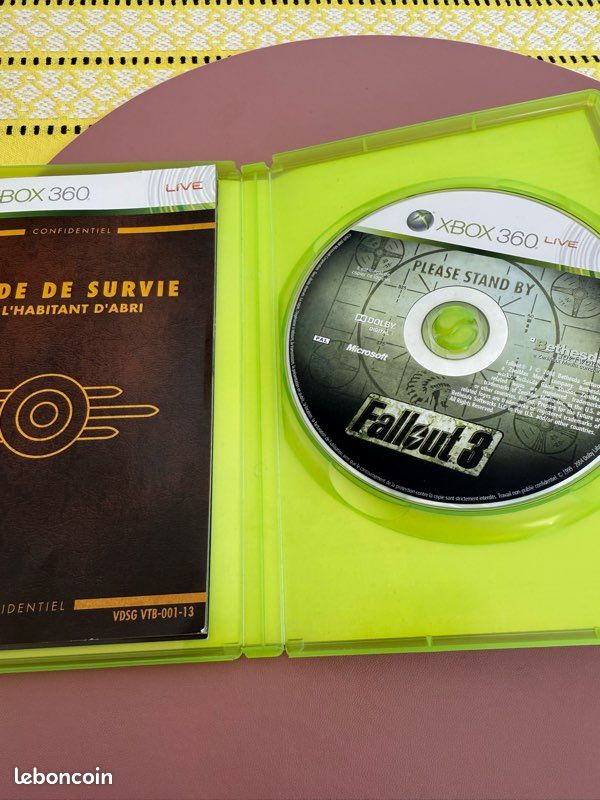 FALLOUT 3. Jeu XBOX 360 boîtier jeu notice (image 4)