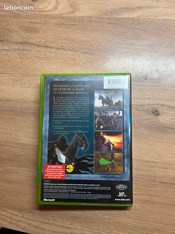 Jeu Le Seigneur Des Anneaux : La Communauté De L'Anneau - Version FR Complète Pour Xbox, Bon état