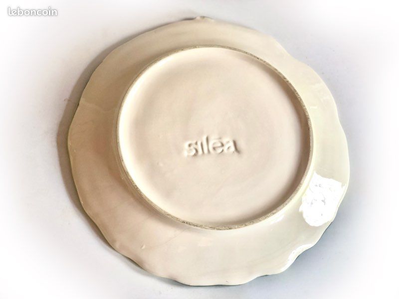 Saladier de potier en terre émaillée cannelé vintage