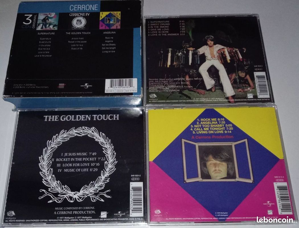 Cerrone / coffret de 3 cd / 3 supernature / iv the golden touch / v angelina (image 2)