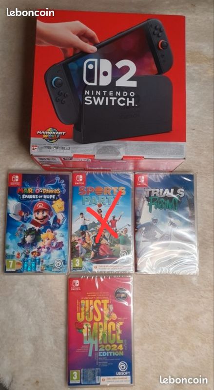 Nintendo Switch 2 + 4 jeux neufs (image 1)