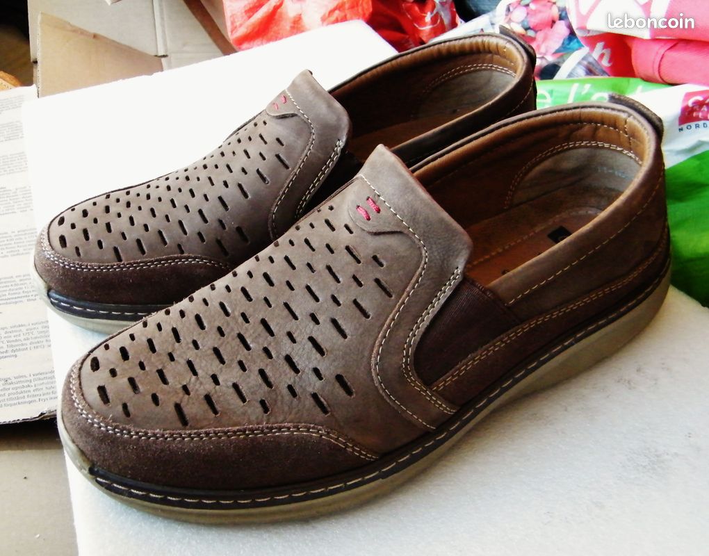 Chaussures mocassins en cuir marron ara tbe 42 homme (image 1)
