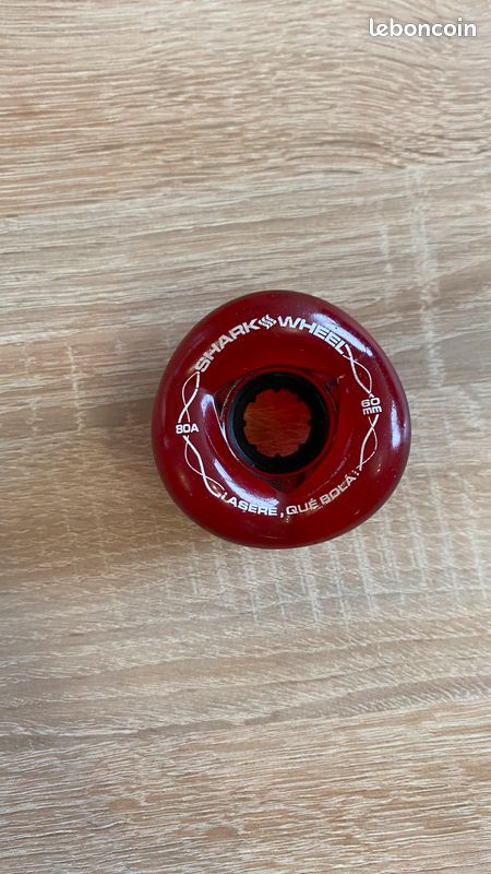 Roues De Skateboard Shark Wheel 60 Mm 80a - Rouge Transparent, Neuves