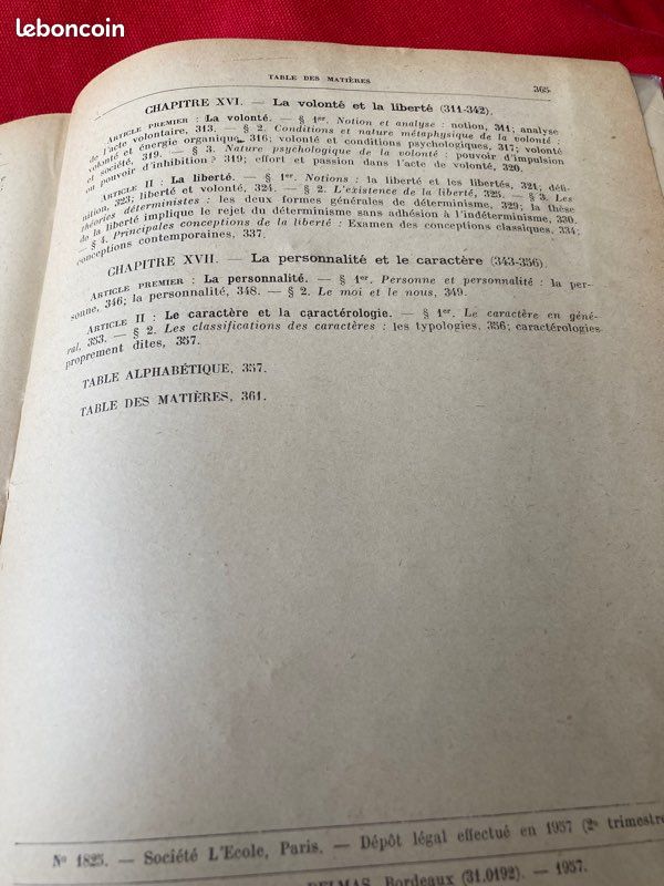 Nouveau précis de Philosophie. Tome 1 Psychologie. Paul Foulquié (image 7)