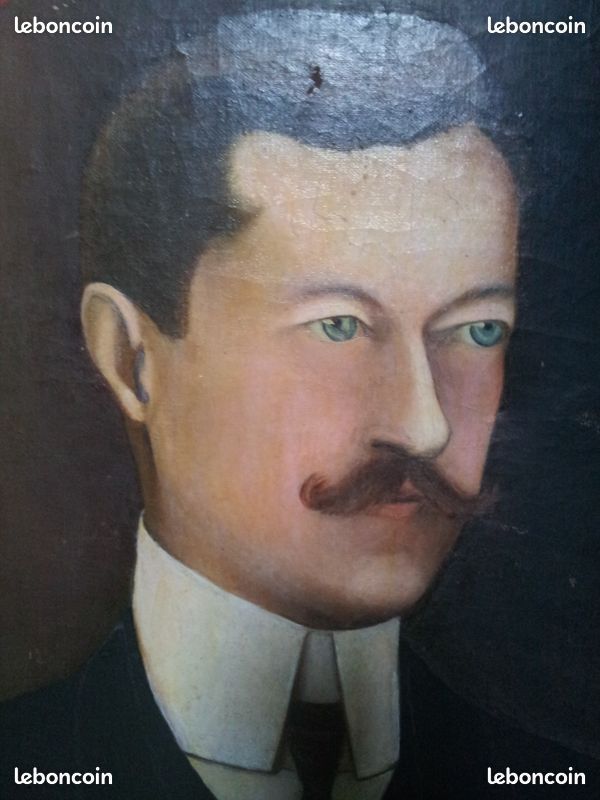 Ancien portrait à l huile (image 3)