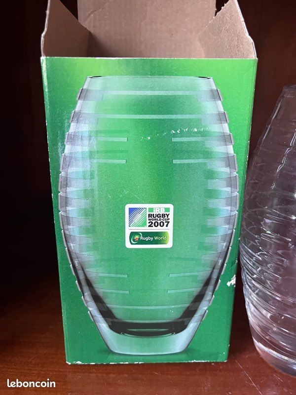 Vase publicitaire, verre collector, coupe du monde de rugby 2007, world cup