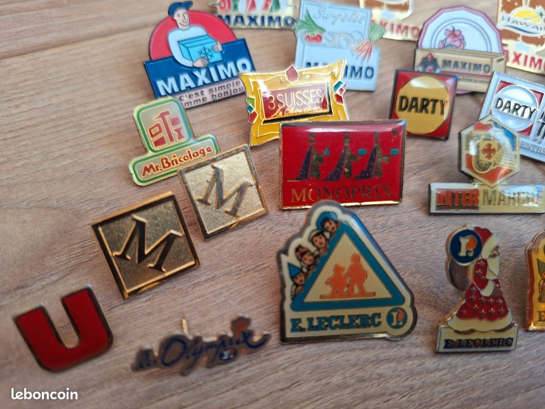 Lot de 21 pin's vintage années 80/90 - Marques et Enseignes Françaises (image 6)