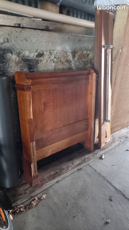Lit ancien en bois possible banquette (image 5)