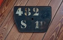 Ancienne plaque d'immatriculation avant 4cv pour collectionneur ou autre - Collection