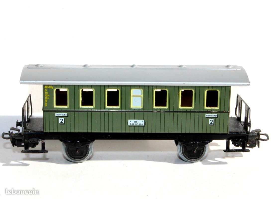 592E Vintage Märklin 4089 Allemagne Voiture 1 CL DB TEE 10423 + 12 Figurines Ho