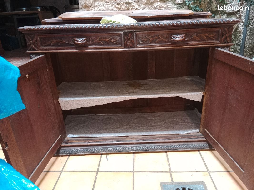 Buffet ancienne plus verrière (image 3)