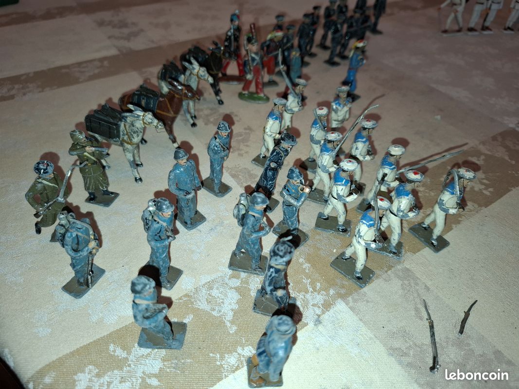 Série de 6 soldats en plomb chasseur alpin jouets