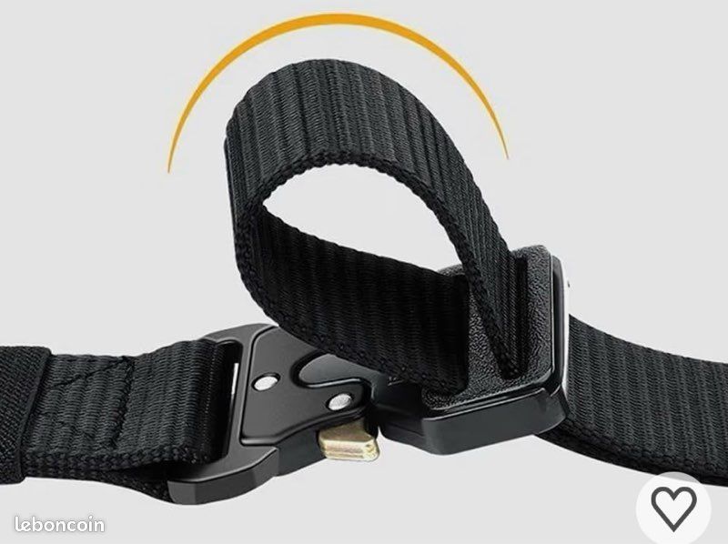 Ceinture de combat multifonction robuste – Ceinture tactique réglable en nylon pour sports de plein air, randonnée et travail – Ceinture en toile durable avec boucle pour homme et femme – Accessoires (image 4)
