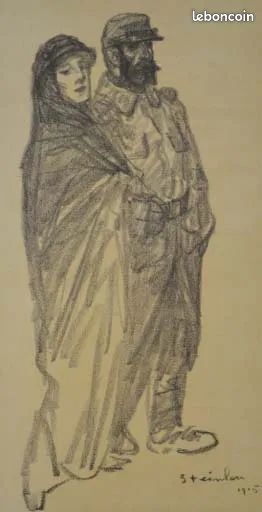 Courageuse – Gravure signée Théophile Alexandre Steinlen (image 1)