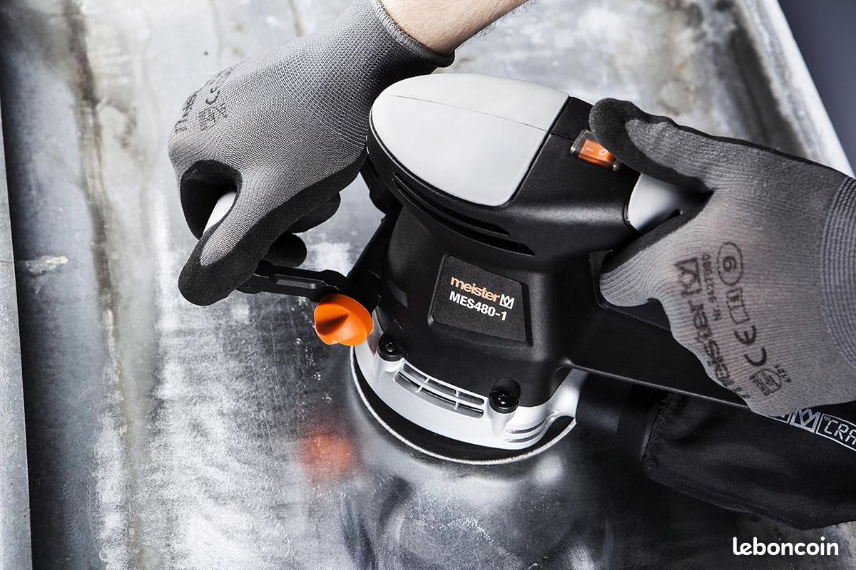 Ponceuse Excentrique 480W Sac Récupération Sciure Rotation Travaux Domestique FR (image 4)