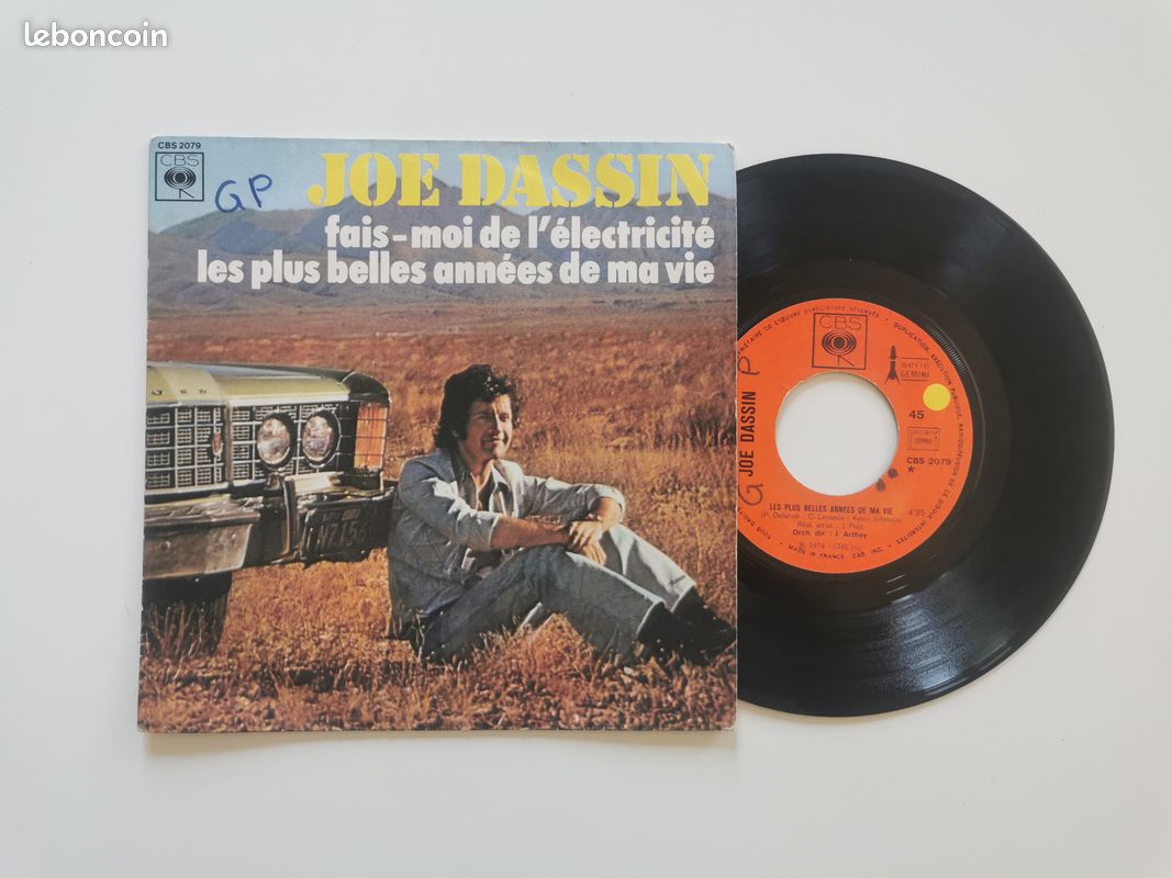 Vinyle 45 Tours Joe Dassin les plus belles années de ma vie (image 3)