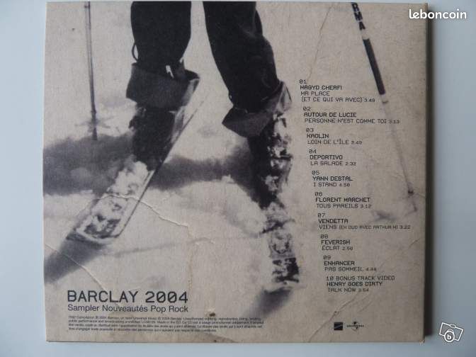 Cd promotionnel BARCLAY 2004 Nouveautés pop rock (image 2)