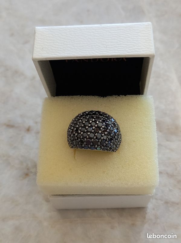 Bague Agatha Vintage En Argent 925 - Taille 54/55 (environ 6.75) - Noircie - Occasion