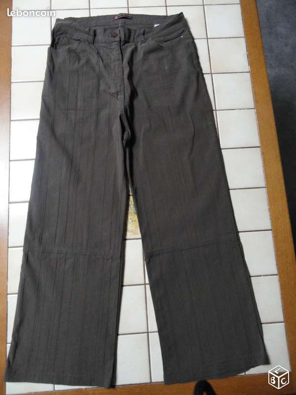 Pantalon Femme Marron ID'EST Taille 38 TBE (image 1)