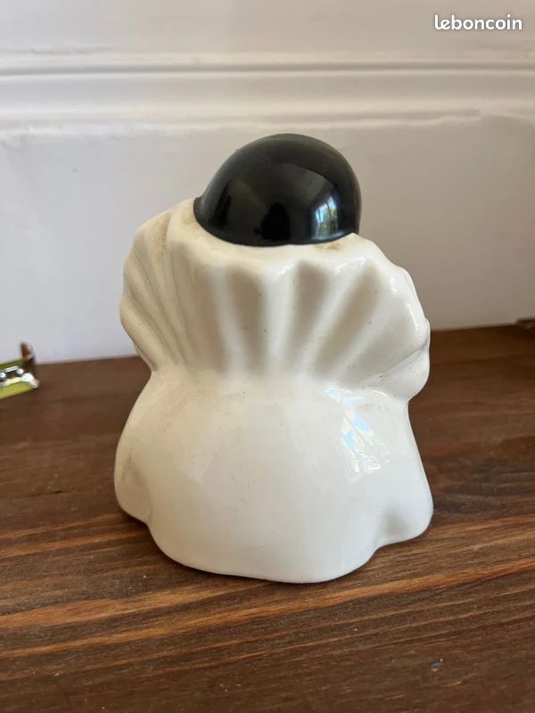 Figurine antique buste en porcelaine Pierrot Art Déco France ca31 (image 2)