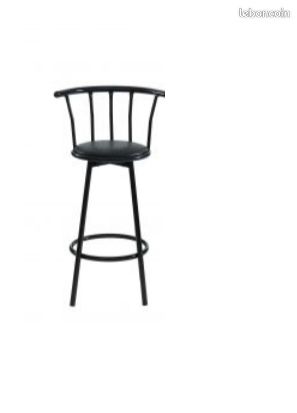 Tabouret de bar noir (image 2)