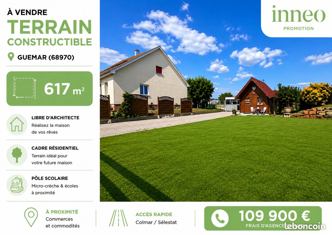 Terrain à bâtir - 6ares17 · à Guémar · 109 900 €