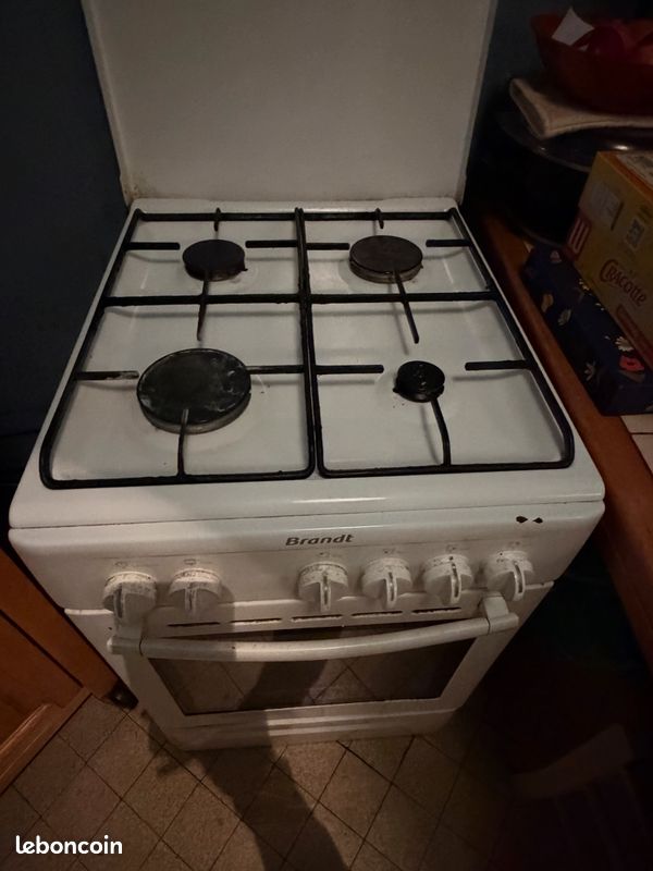 Cuisinière à Gaz Brandt AEG 30006VL-WN Blanche - Pose Libre - Occasion état Correct