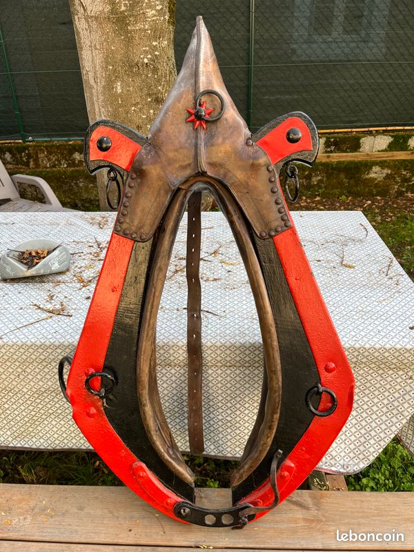 Poney En Cuir Ancien – Anglais – Marron – Avec Collier Et Jambons