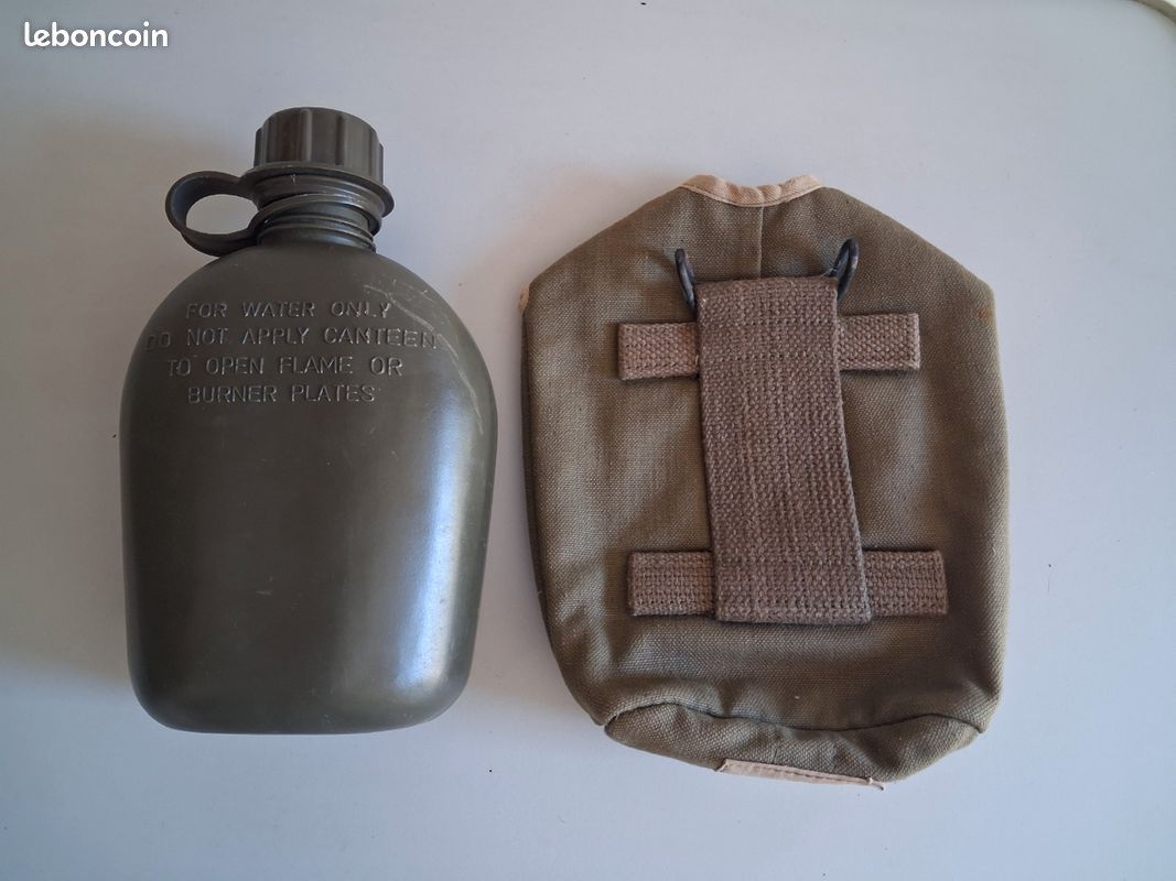 Kit gourde Type US de 1 quart ~ ( 1 litre ) datée 2000 + Housse isotherme Militaire (image 2)