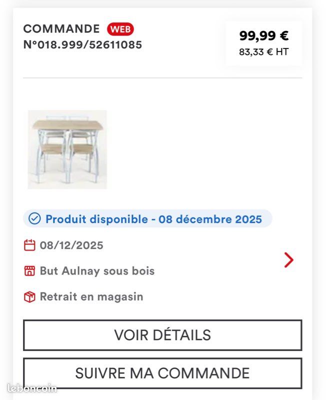 Table chêne but (image 3)