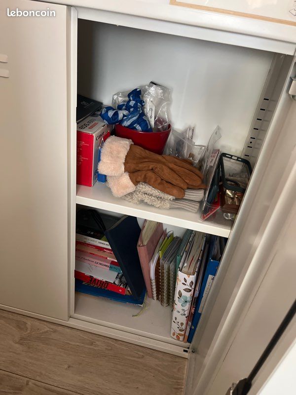 Meuble métal blanc crème IKEA (image 4)