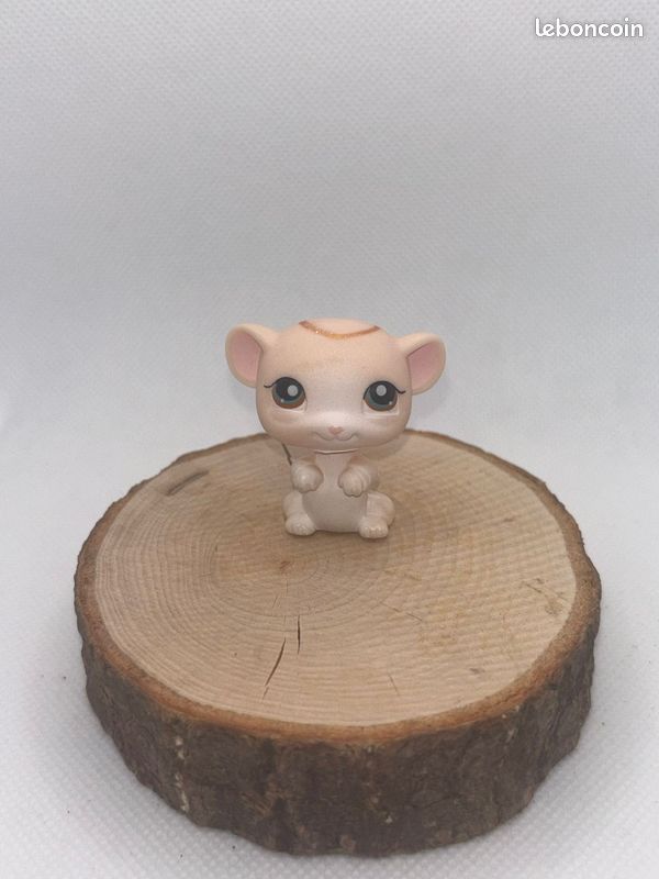Littlest Pet Shop LPS Souris #429 beige yeux bleus vintage Calendrier avent 2007 Hasbro (image 1)