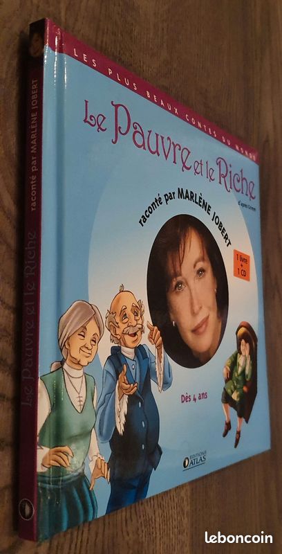 Livre + CD - Le Pauvre et le Riche - Raconté par Marlène Jobert - Dès 4 ans - Très bon état - 3 euros (image 3)