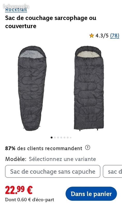 sacs de couchage Sport Plein air