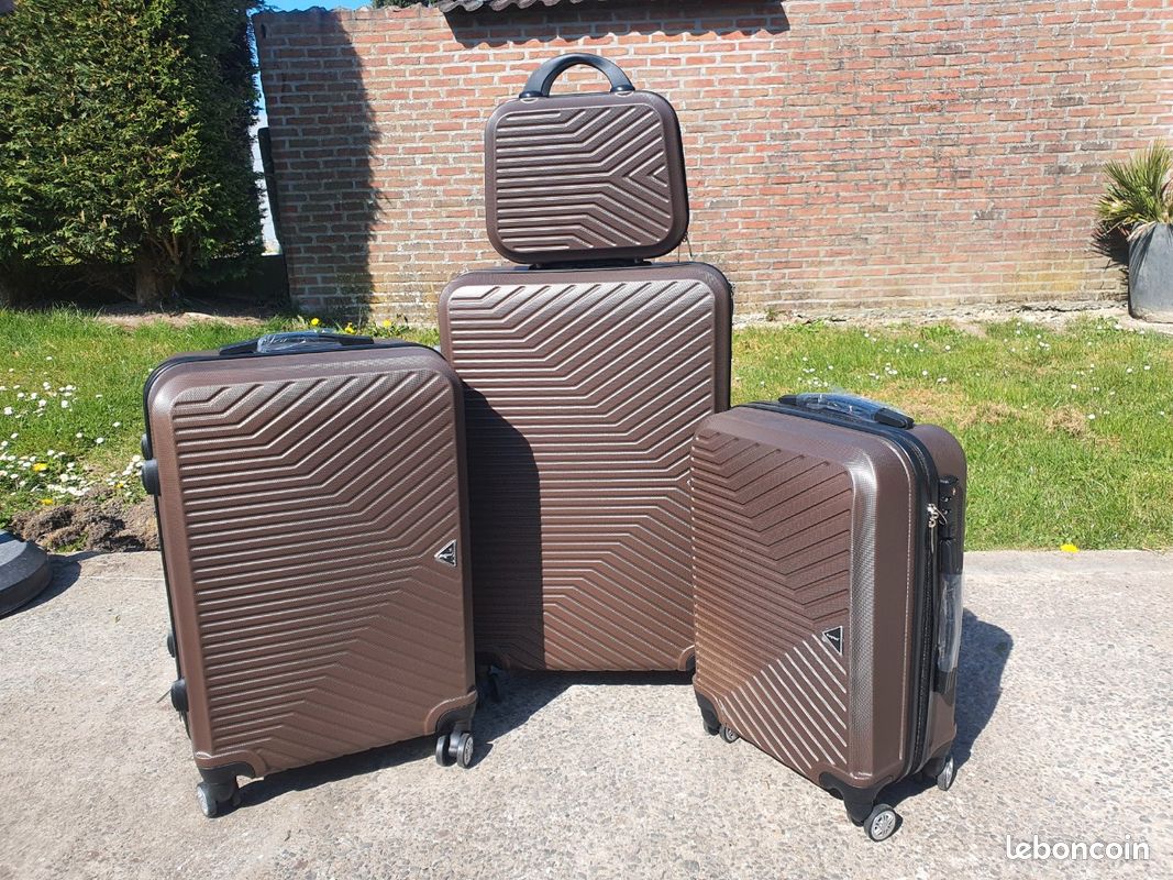 Coque Rigide ABS 4 Roues Baggage Voyage Chariot Cabine Valise Set