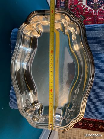 Plat demi creux en métal argenté Christofle | Selency