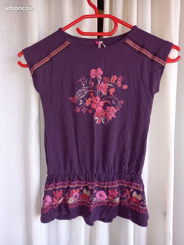 T-shirt tunique manches courtes fille 6 ans (image 1)