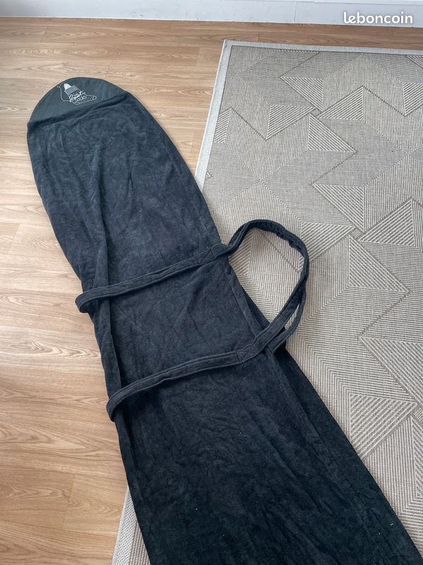 51buyoutgo Chaussettes De Surf, Pour Planche De Surf, Longboard, Paddleboard, Planche De Surf, 2,4 M, Séchage Rapide, Extensible, Avec Cordon De Serrage, 230 X 50 Cm, Noir