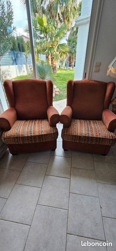 Deux fauteuils tissus (image 1)