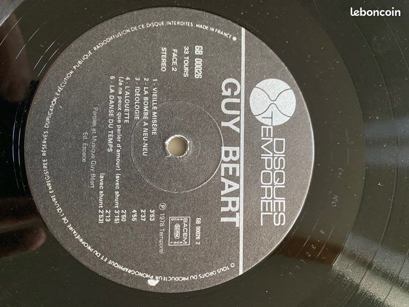 Album vinyle Guy Béart (image 6)