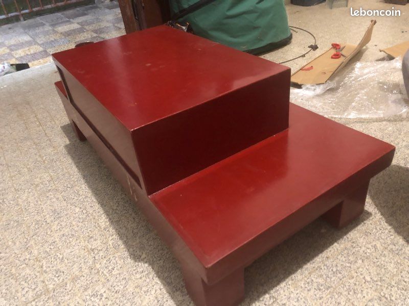 Meuble chinois laqué rouge (image 2)