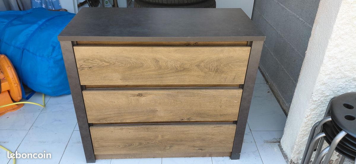 Meuble commode à 3 tiroirs (image 1)