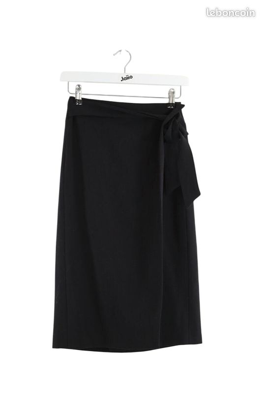 Jupe Talbots Noire évasée - Taille 4P (Petites) - Laine/soie Doublée - Fermeture Latérale - Occasion Très Bon état