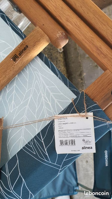Chiliennes en Acacia "Udina" - Neuve, Jamais Utilisée 🌟 (image 5)
