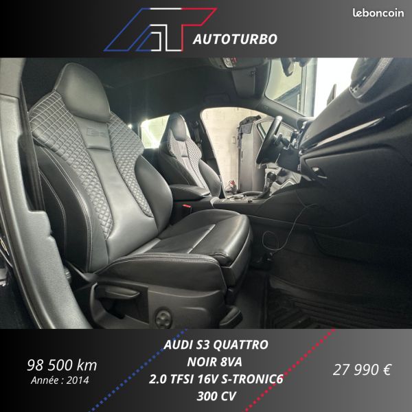 Audi S3 SPORTBACK 2.0 TFSI 300CH Garantie 12 mois QUATTRO S TRONIC 6 (image 17)