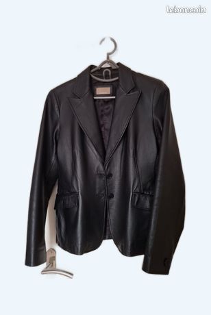 Veste Femme EXXE Taille M - Noire Avec Ceinture - Laine Et Acrylique - Occasion Très Bon état