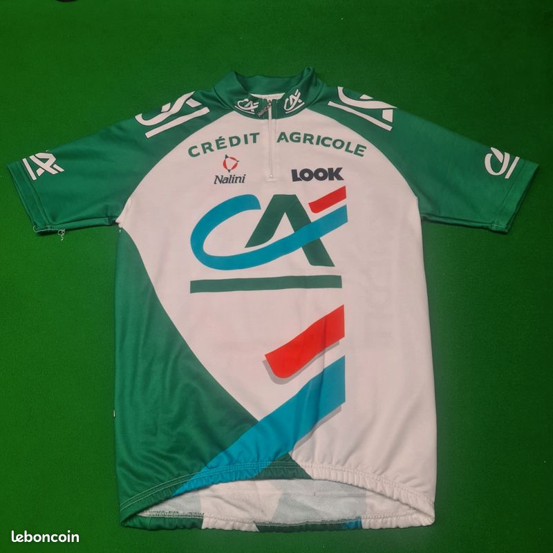 Maillot Cyclisme Vintage Nalini Crédit Agricole – Look Manches Courtes Taille S